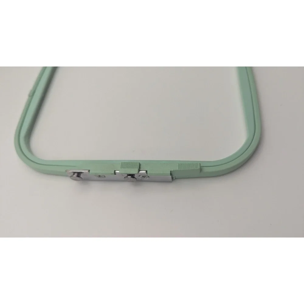 Mint Green Embroidery Machine Hoop with ABC Alignment‎ Grid Template Crafting